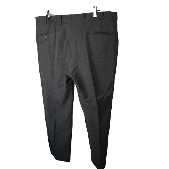 Tailored Classics By Levi Strauss Men 40x30 Pants Dark Grey Flat Front - Picture 10 of 10